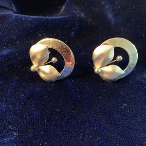 Unique Vintage Silver Tone Earrings